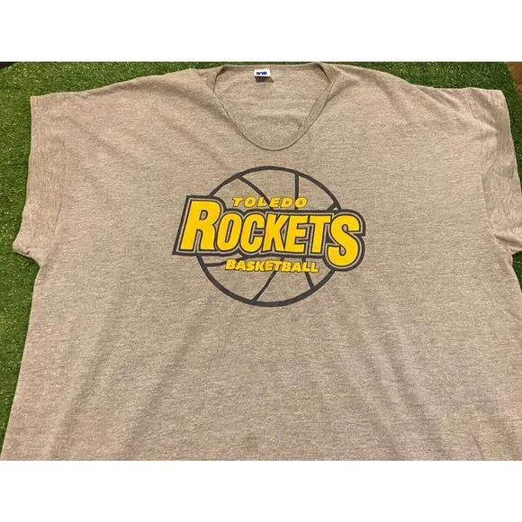 Vintage Russell Athletic Toledo Rockets basketball sleeveless t-shirt 2XL gray - Picture 3 of 12